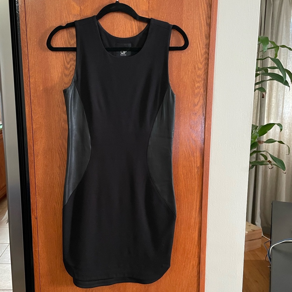 Barney’s NY Co-op Black dress with leather detail size 2
